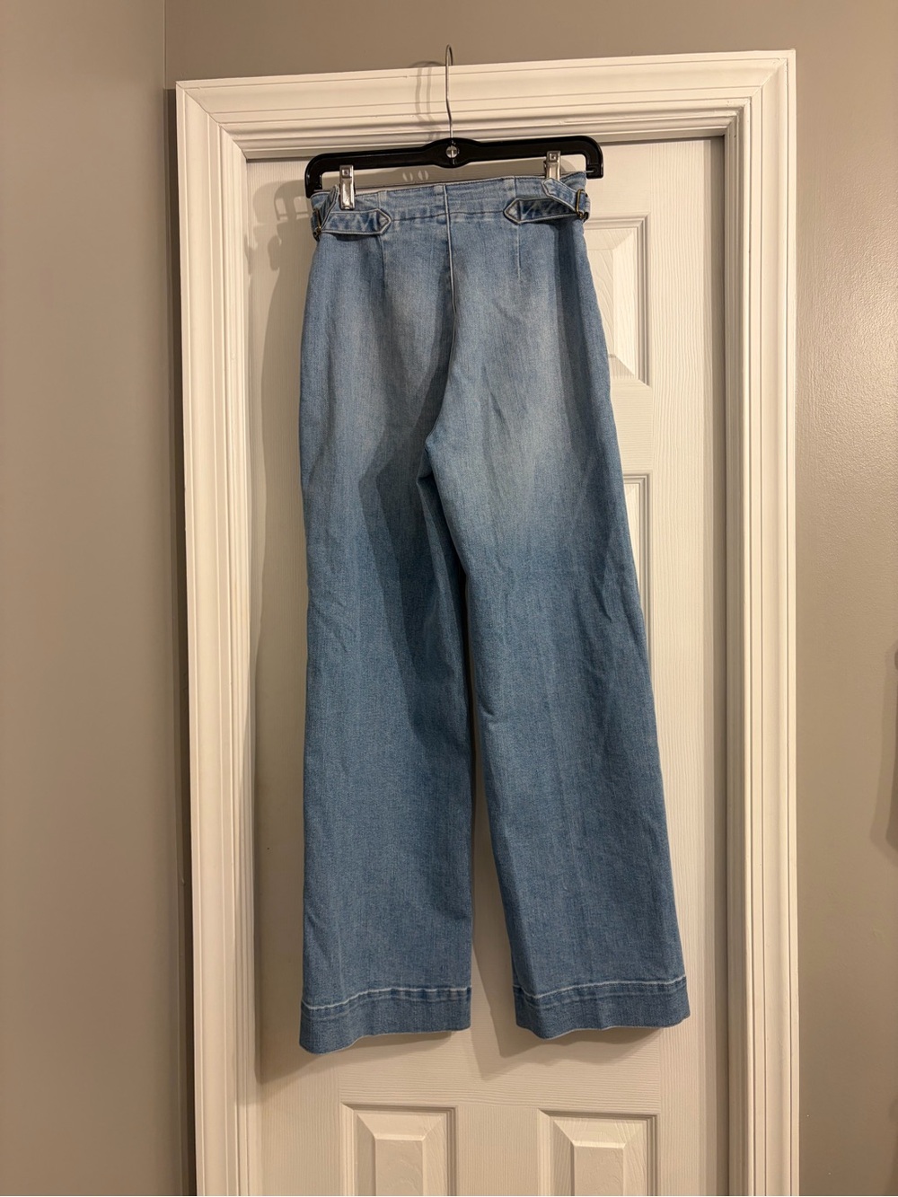 MOTHER Light Blue Wide-Leg High-Rise Jeans - Picture 3 of 5